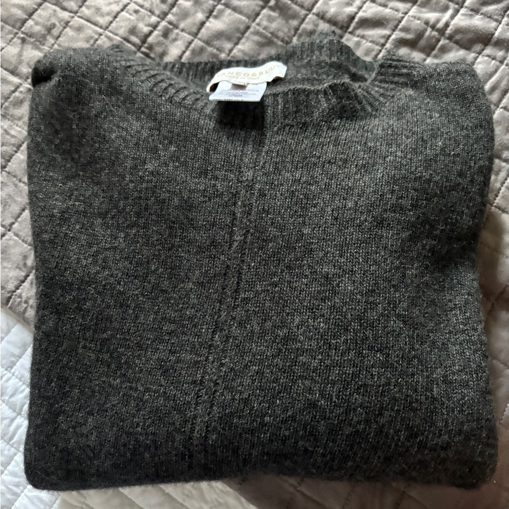 Bianco & Blu wool Gray Sweater women’s small made in italy